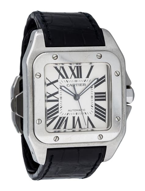 rubber strap cartier santos 100|cartier santos 100 diamond price.